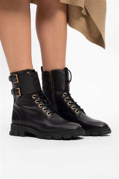 michael kors ridley combat boot|michael kors ridley leather boots.